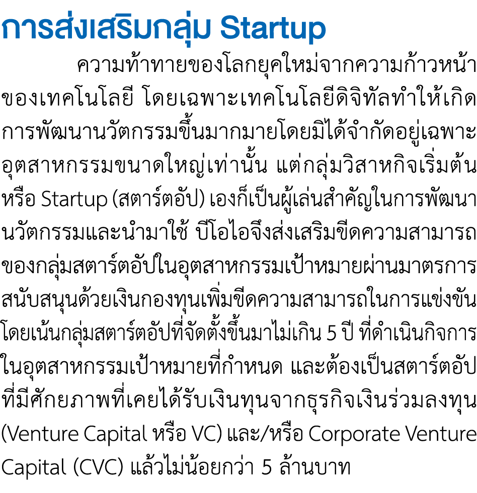 การส่งเสริมกลุ่ม Startup ความท้าทายของโลกยุคใหม่จากความก้าวหน้า ของเทคโนโลยี โดยเฉพาะเทคโนโลยีดิจิทัลทำให้เกิดการพัฒน...