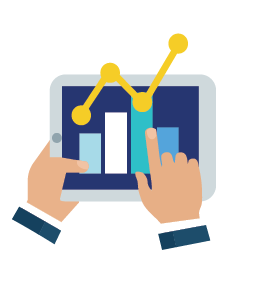 Integration data system. System Integration technology concept in wireframe hands. Industrial and smart technology. Business and automation solutions. Vector illustration